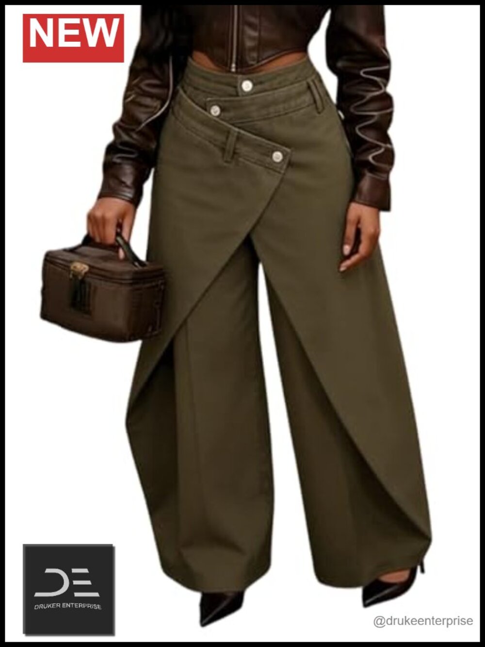 Women's Wide Leg Baggy Jeans High Waisted Vintage Patchwork Denim Pants